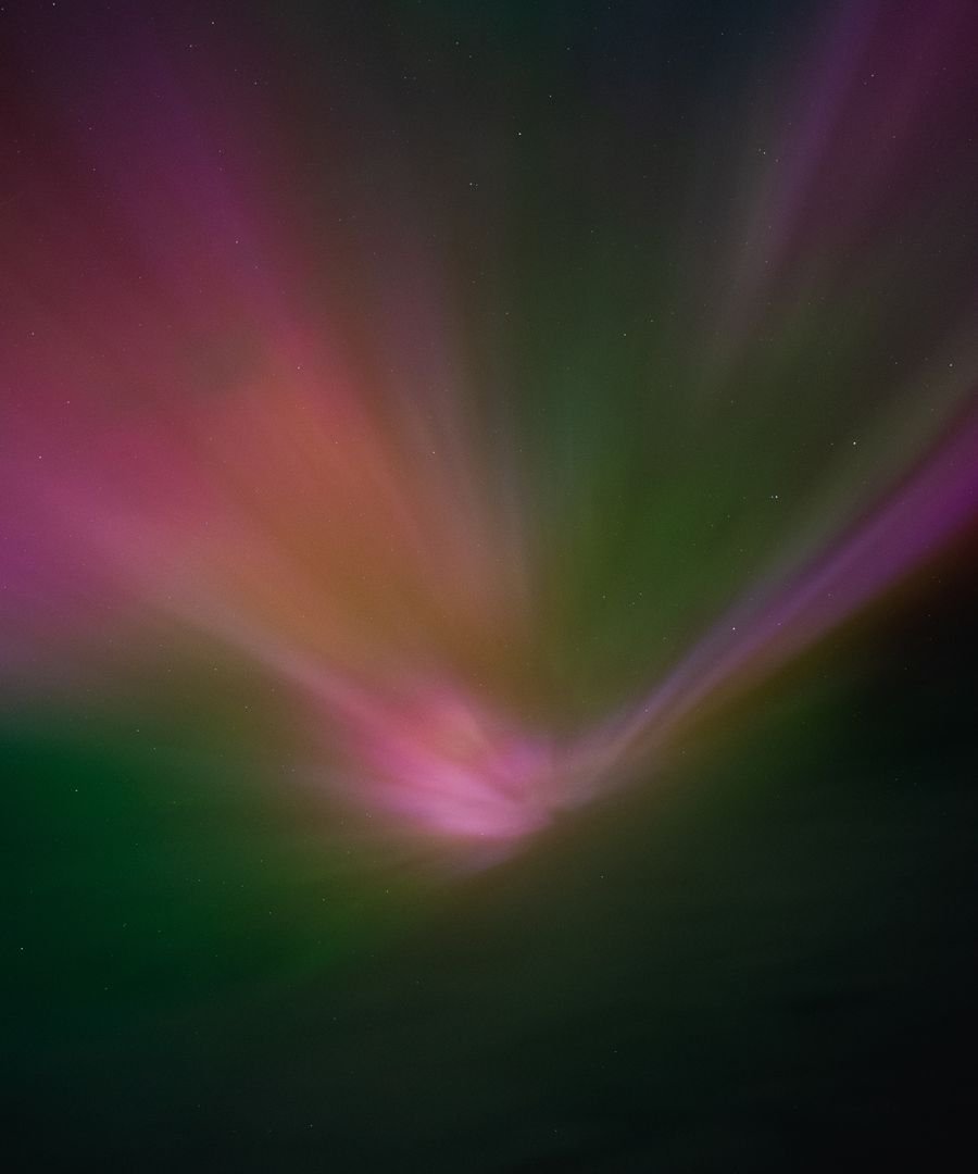 Aurora Boreal no céu noturno